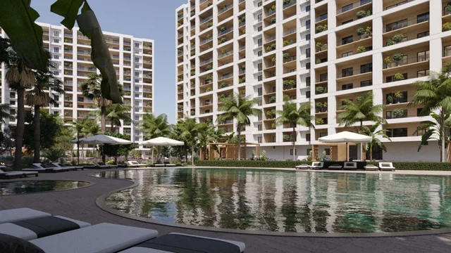 2- en 1-slaapkamerappartementen te koop in Mersin Erdemli met zwembad en dicht bij het strand
