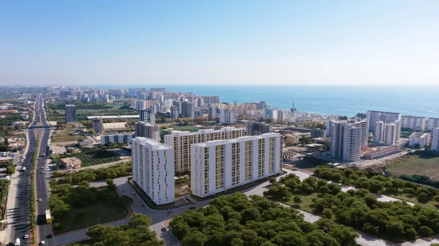 2- en 1-slaapkamerappartementen te koop in Mersin Erdemli met zwembad en dicht bij het strand