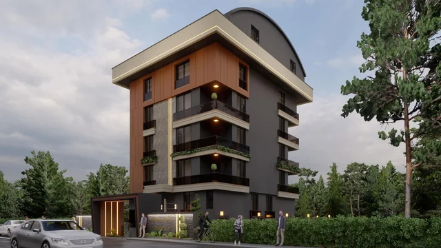 Luxe appartementen met twee slaapkamers in de levendige wijk Konyaaltı